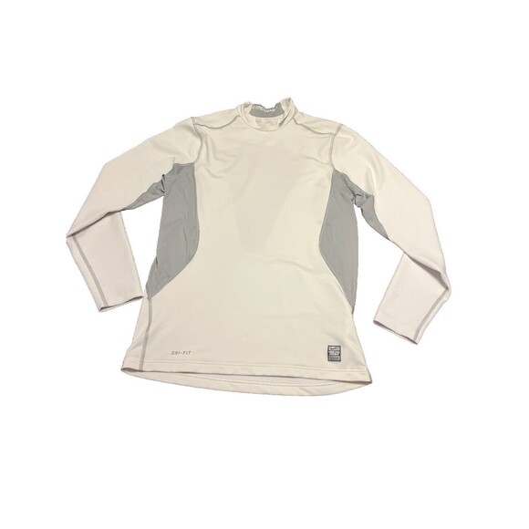 Nike Mens Pro Combat Dri Fit Crew Neck Long Sleeve Fitted Pullover Shirt Size M - Picture 1 of 13